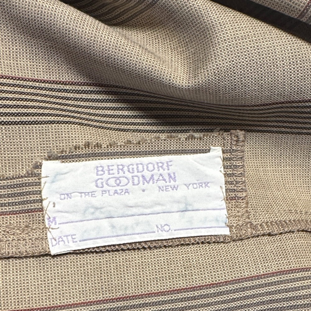 VINTAGE KRIZIA 90's Bergdorf Goodman Striped‎ Neutral Midi Tunic Dress RARE M? - Picture 12 of 13